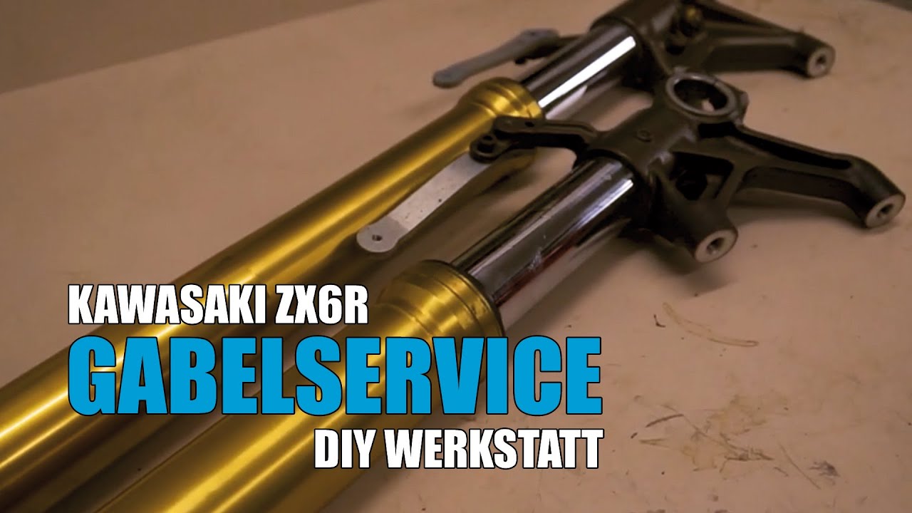 Gabelservice an der Kawasaki ZX6R - Gabelsimmerringe Gabelöl Gabel prüfen, abdichten und überholen