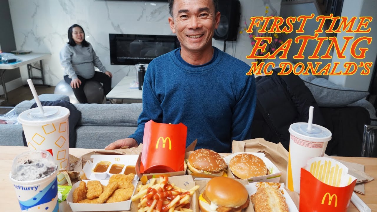 My Father In-Law FIRST Time Eating McDonald's Meal