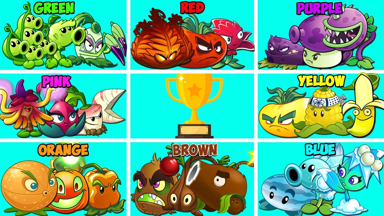 Tournament 8 Best Color Plant Teams - Who Will Win? - PvZ 2 Team Plant Vs Team Plant