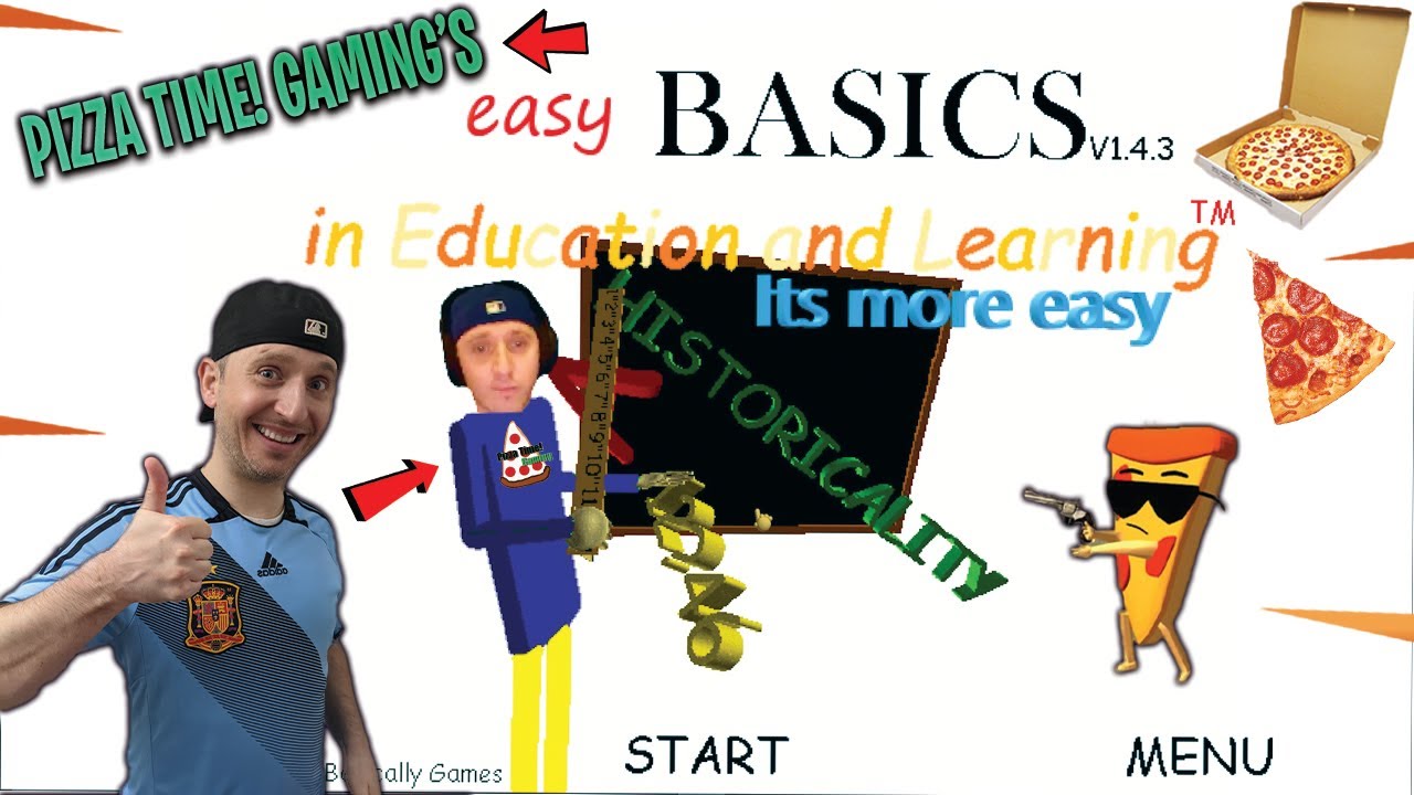 PIZZA TIME! GAMING'S BASICS FEATURING ME!! *Jumpscare* New Baldi Mod | ITCH.IO | Free Game