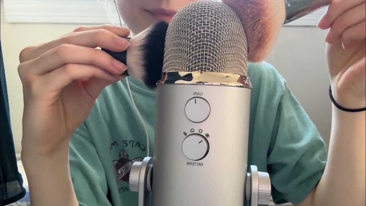 ASMR Layered Face & Microphone Brushing 🎤