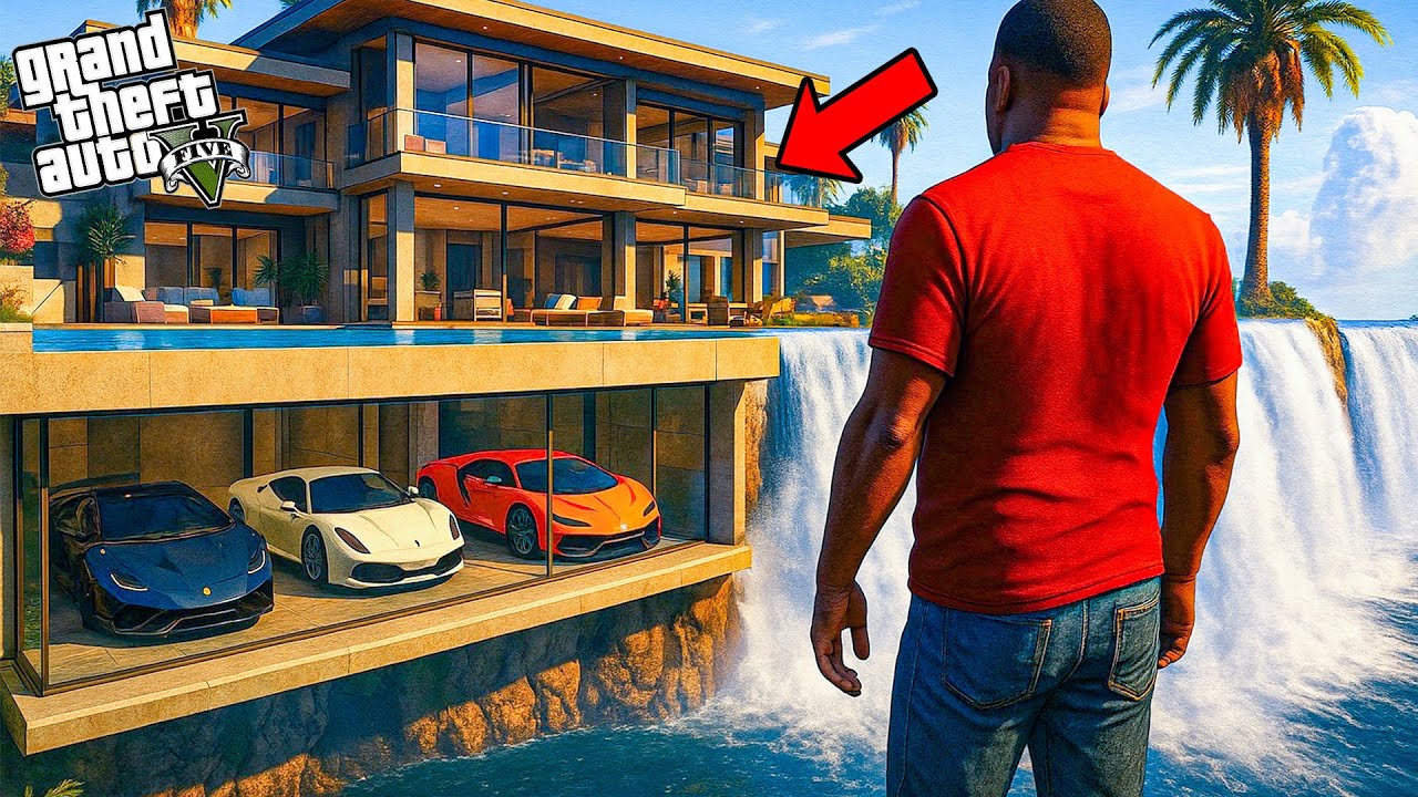 GTA 5 : Franklin Achète une Maison SUR L'EAU à 45.000.000€ (GTA 5 Mods)