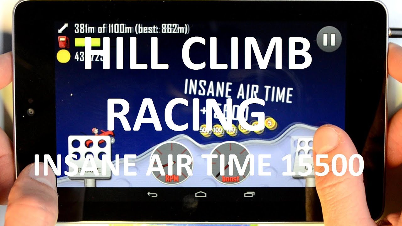 Hill Climb Racing Insane Air Time $15,500 with 2 Flips Jeep on Moon also Highway Cave Tank Android