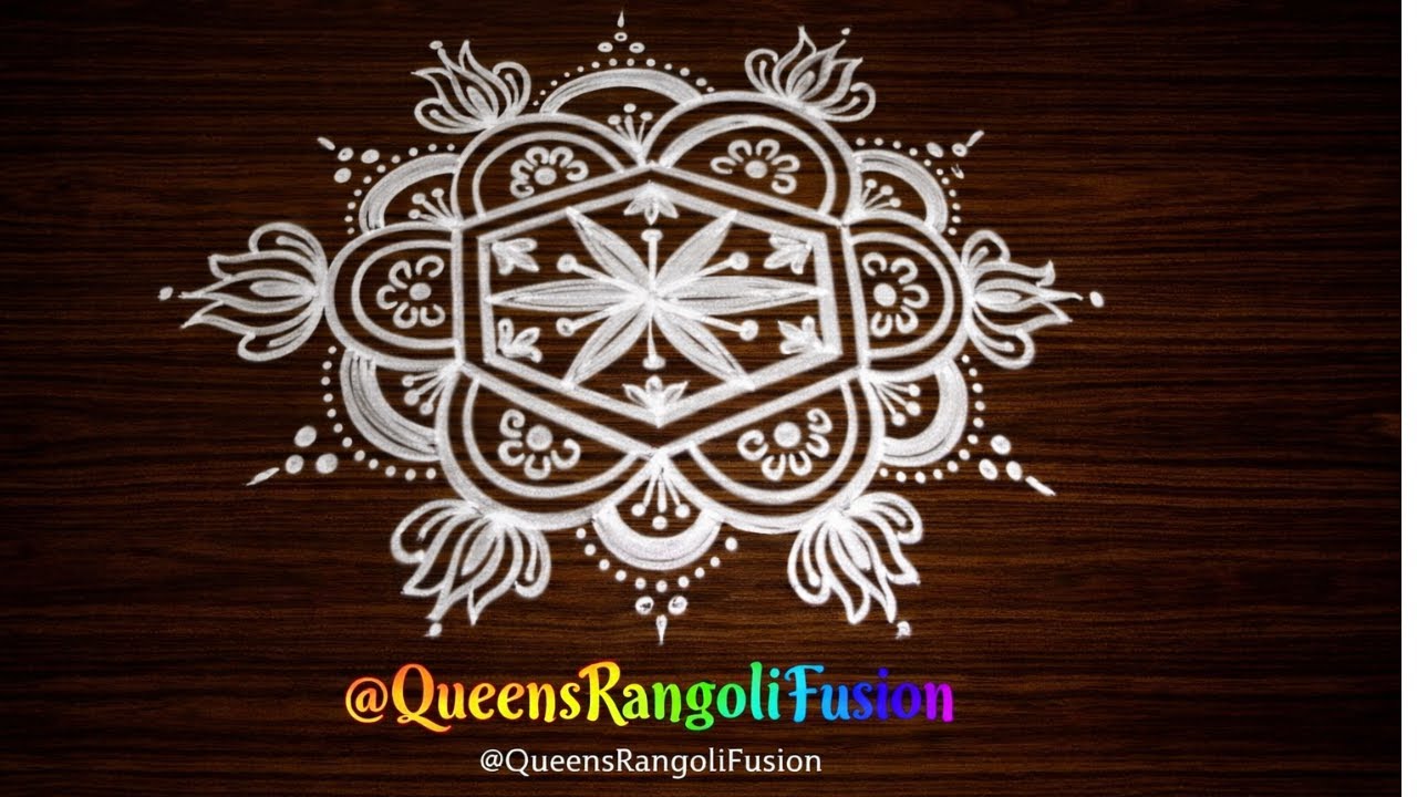 Pongal Special Sankranti Kolam New Design | White Powder Dots Rangoli Muggulu