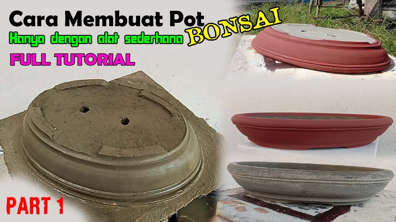 Membuat Pot BONSAI OVAL dengan alat sederhana