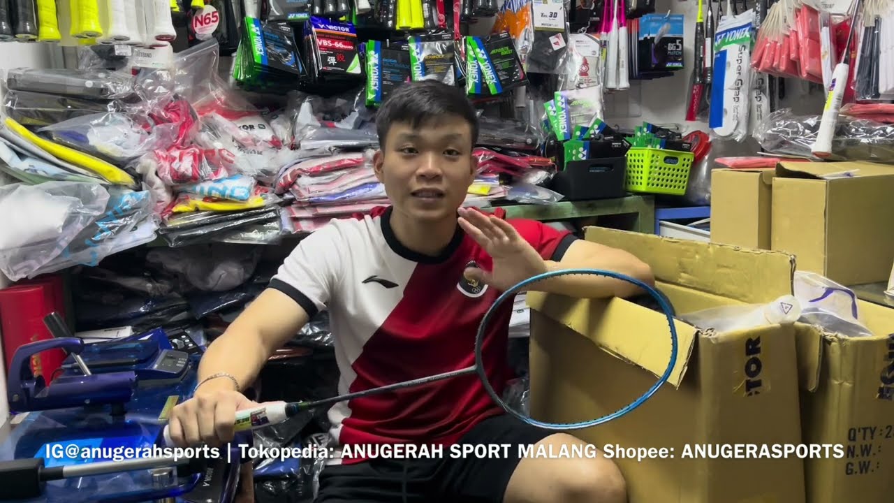 Review Raket Viral Juara Korea Open , Leo Carnando Yg katanya Goib  LINING 3D CALIBAR 600C COMBAT