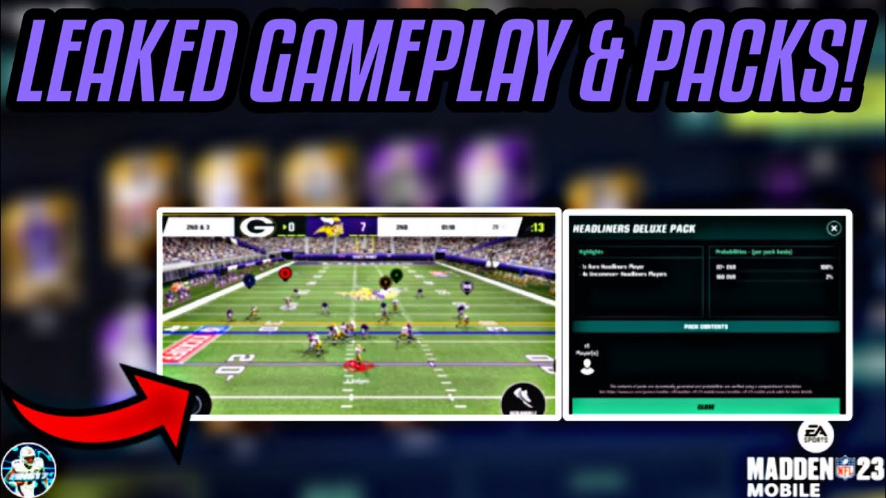 LEAKED MADDEN MOBILE 23 GAMEPLAY AND PACKS! WHAT?! Madden Mobile 23