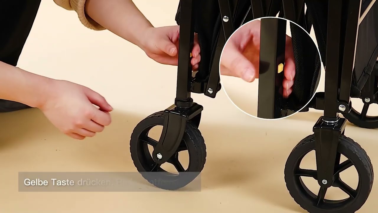 Bedienungsanleitung f&uuml;r den faltbaren Strandwagen