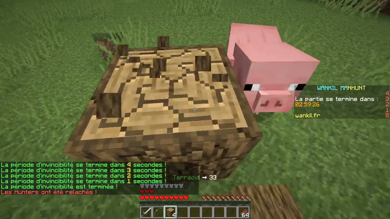 VOD - Laink et Terracid // Minecraft (Wankil Manhunt #8)