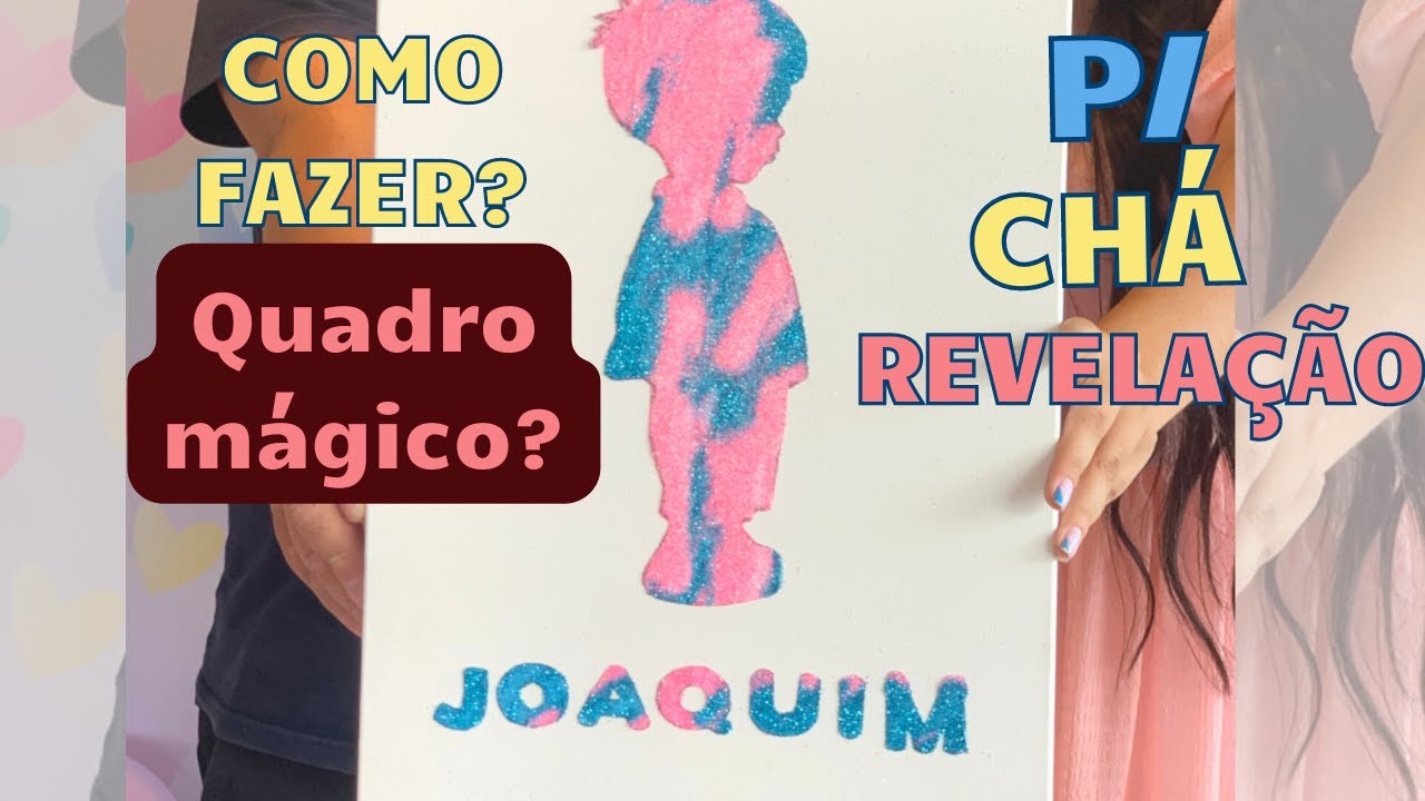 Faça você mesmo! Passo a passo de como fazer um quadro mágico p/ Chá revelação!💙💗