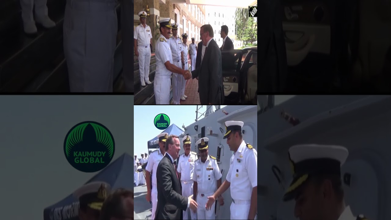 German Defence Minister Boris Pistorius visits INS Mormugao in Mumbai #insmormugao #kaumudyglobal