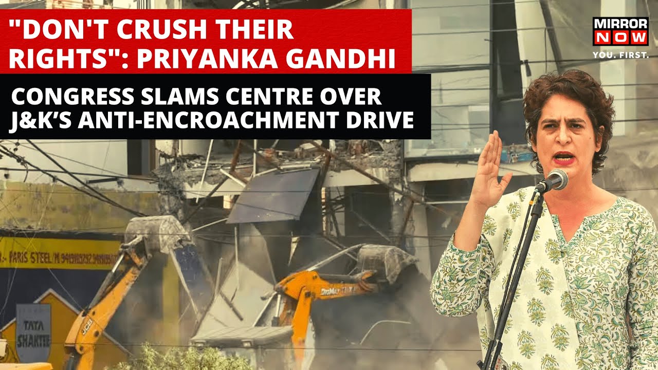 J&K News | Anti-Encroachment Drive in the valley continues | Congress Slams Centre | Mirror Now