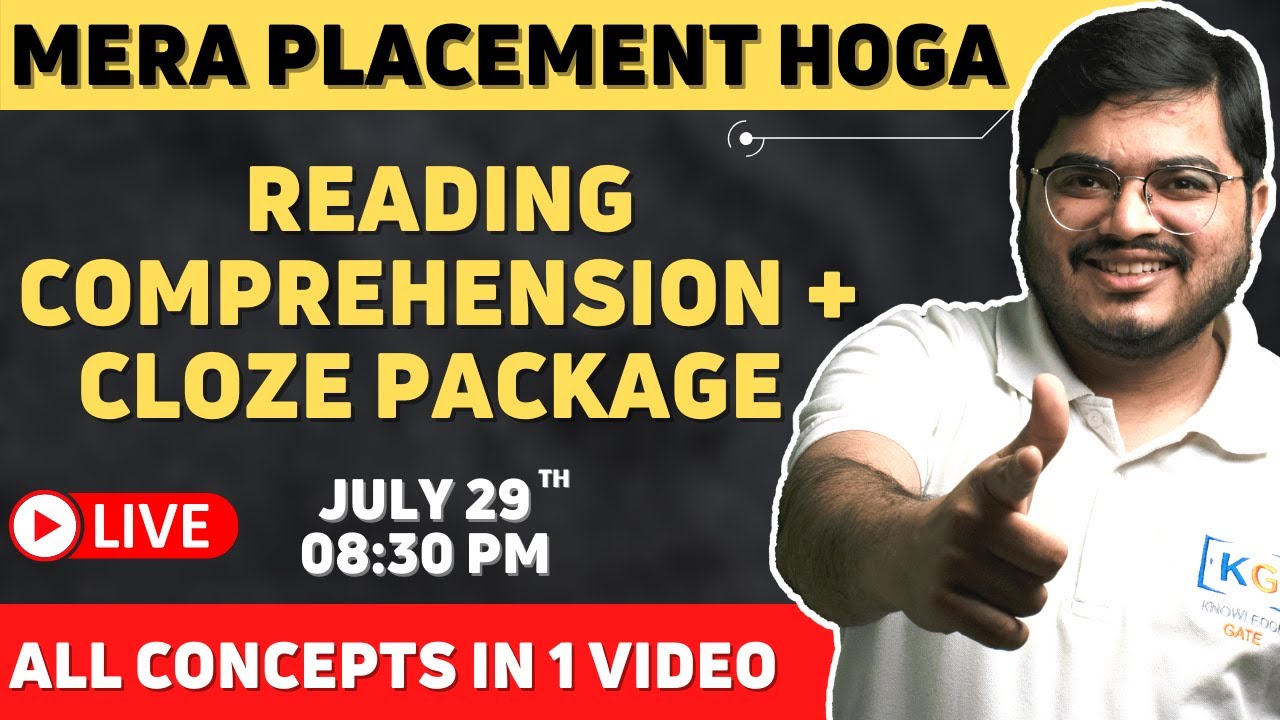Reading Comprehension + Cloze Passage | Mera Placement Hoga