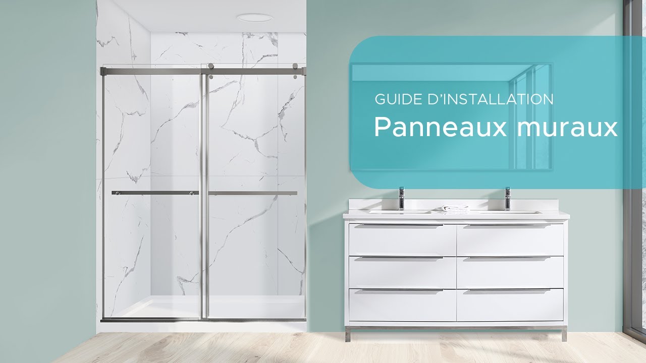 Installation de panneaux muraux effet marbré