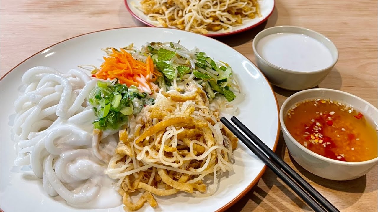 Cách làm BÁNH TẰM BÌ CHAY, BÁNH CANH dai ngon, nhồi máy hoặc tay | Vegan Noodles
