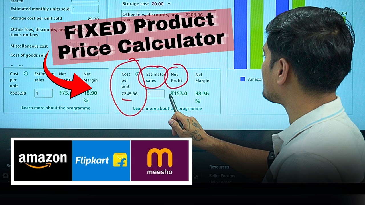 I Decide My Selling Price Using this Calculator || Amazon Flipkart Meesho Free Pricing Calculation