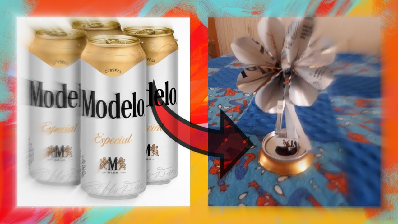 Como elaborar flores con latas de aluminio
