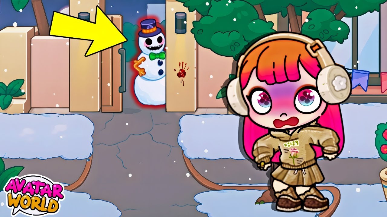 CRIEI UM BONECO DE NEVE &Aacute; NOITE NO AVATAR WORLD!! (OLHA O QUE ACONTECEU)