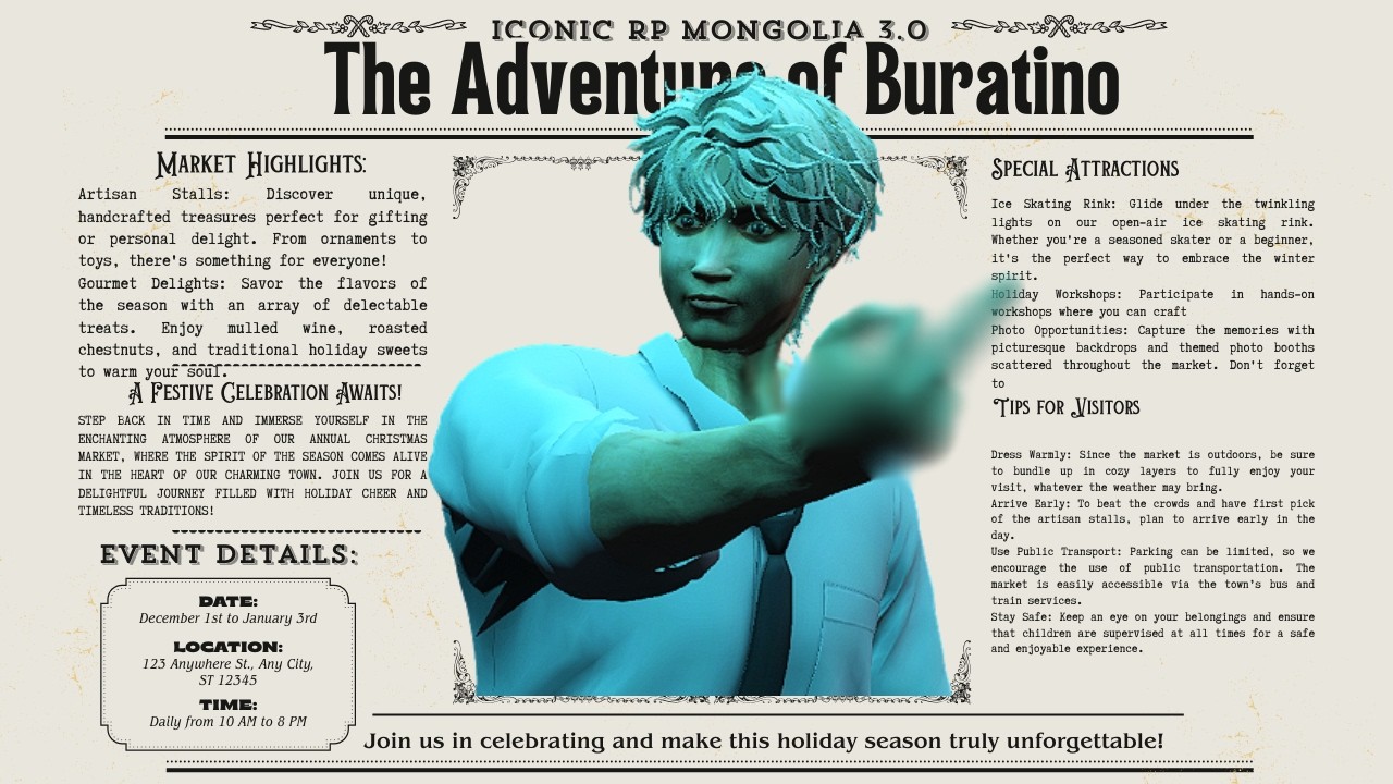 The Adventure of Buratino | Энэхүү бичлэг нь ICONIC RP 3.0 хэсэг болно.