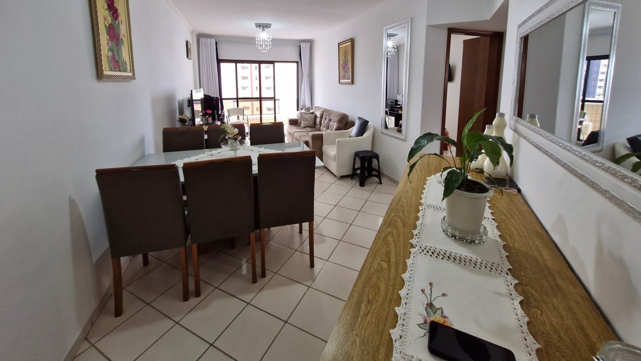 A 100 Metros da praia esse Apartamento com 2 quartos, Caiçara, Praia Grande - R$ 420 mil, Cod: 5357