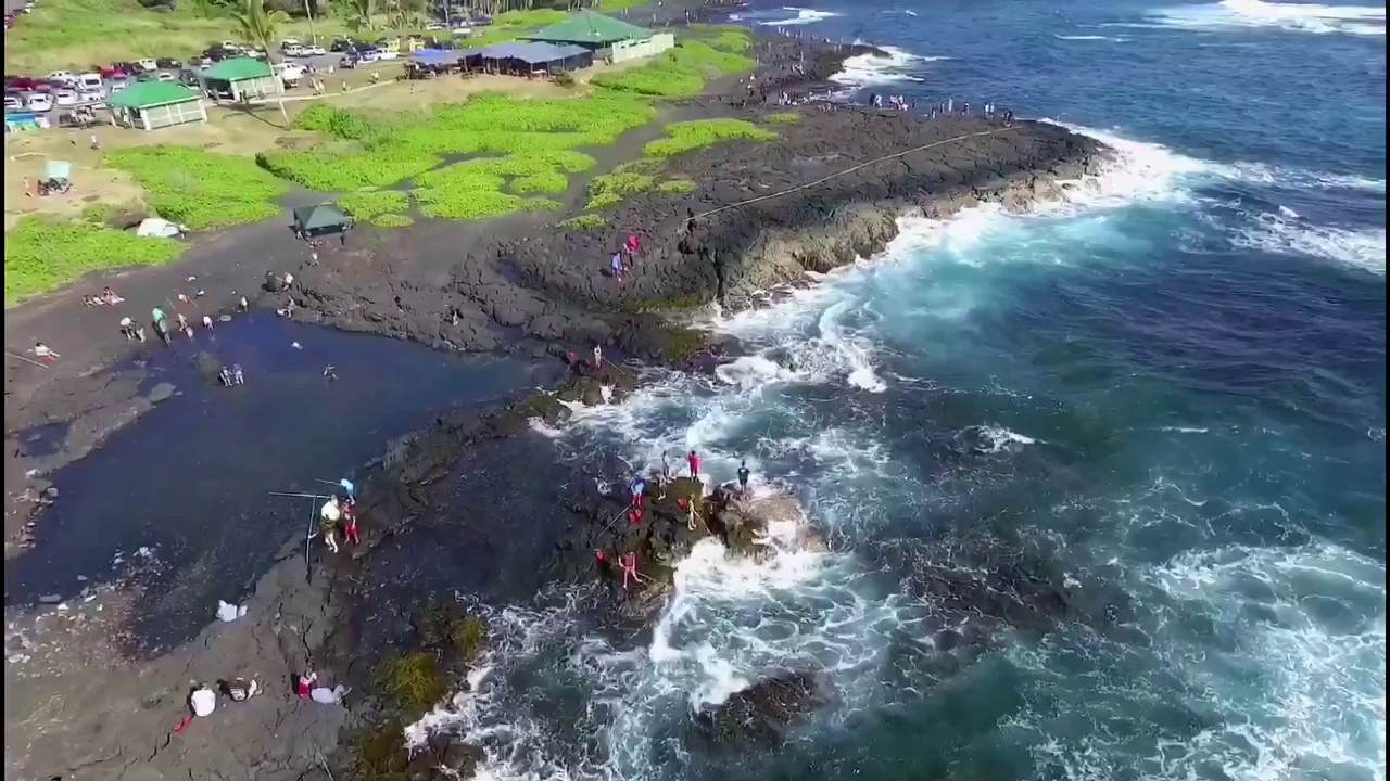 'O Ka'ū Kākou 9th Annual Keiki Fishing Tournament captured with drone