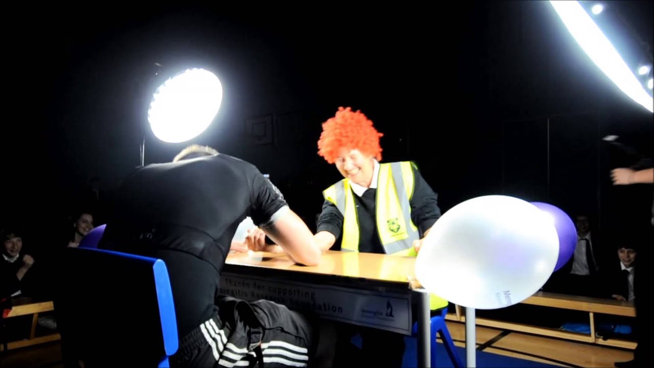 Aylsham High School staff arm-wrestling competition