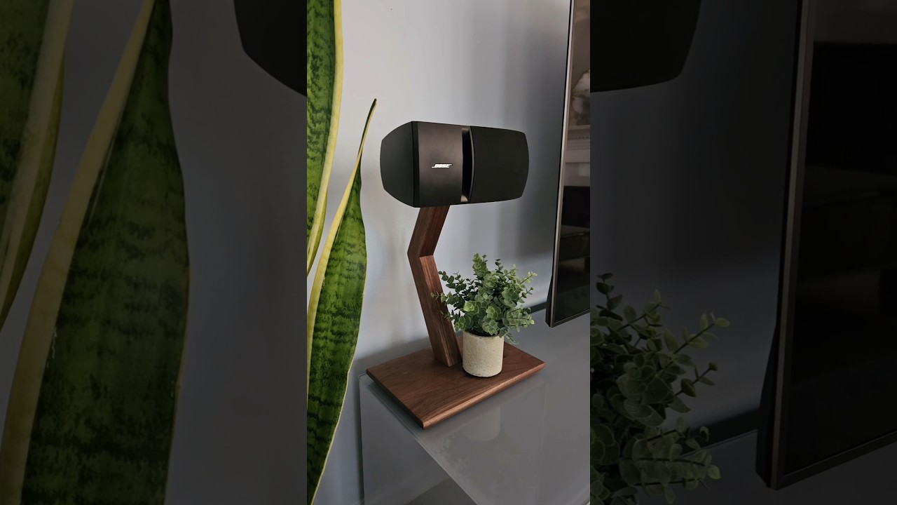 Custom Speaker Stands For Wall Hanging Speakers #woodworking #diy #satisfying