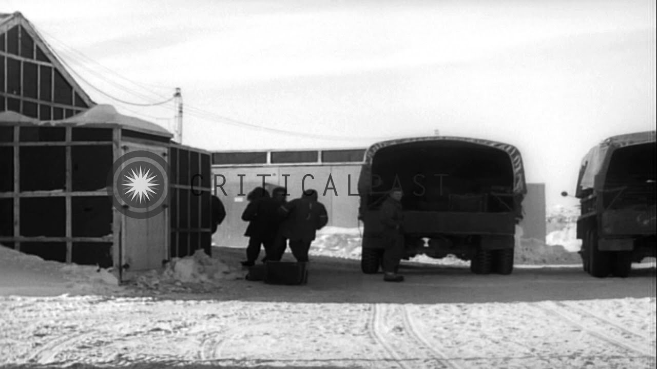 United States Corps of Engineers arrive at Camp Tuto in Greenland HD Stock Footage