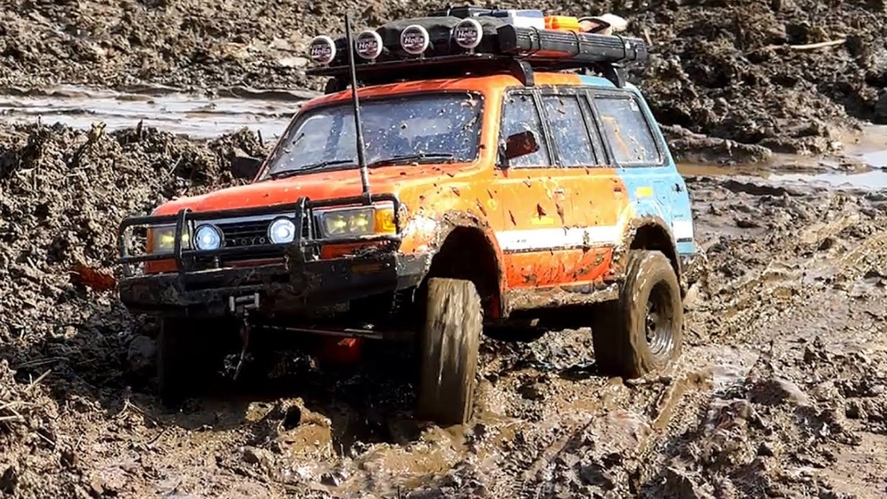 1/10 Scale TOYOTA LAND CRUISER Serise 80 | LC80 | AXIAL SCX10III chassis Off-road Driving 4X4 RC Car