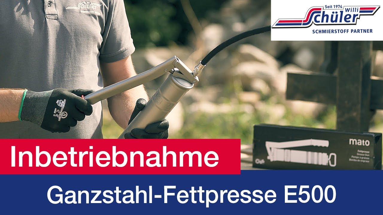Ganzstahl Fettpresse E500 + Logo Willi Sch&uuml;ler
