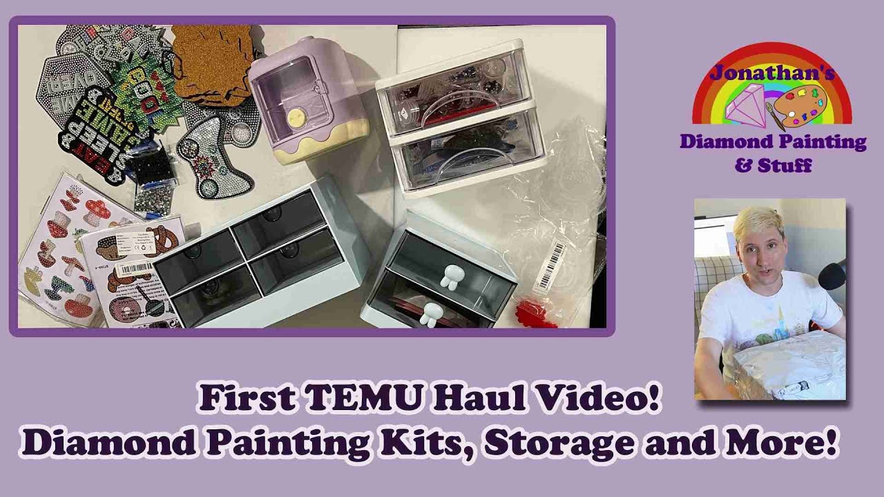 First Temu Haul Video! Diamond Painting Kits, Storage and More!