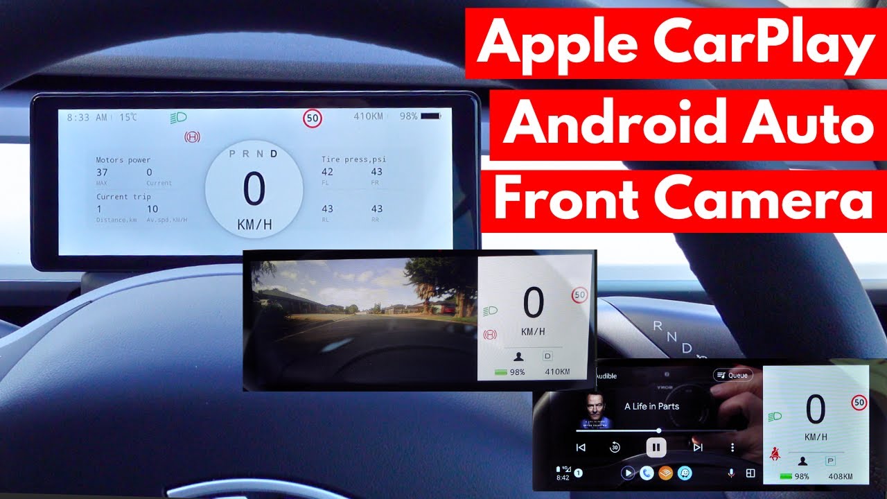 Drivers display in a Tesla Model 3/Y? | Install & Review Hansshow F68 CarPlay Dashboard Touch Screen