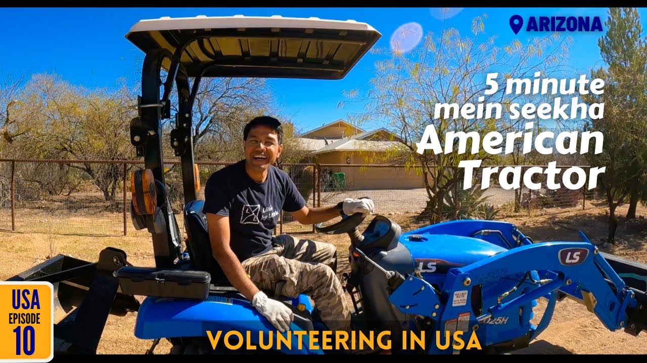 DRIVING A TRACTOR in USA | Became a Horse Helper in Arizona (Eng Sub / Ep 10)
