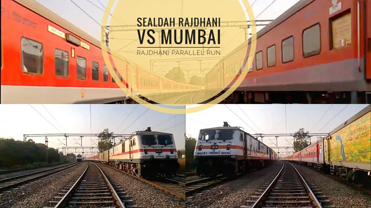 ROYAL RACE OF INDIAN RAILWAYS|SEALDAH RAJDHANI VS MUMBAI RAJDHANI PARALLEL RUN