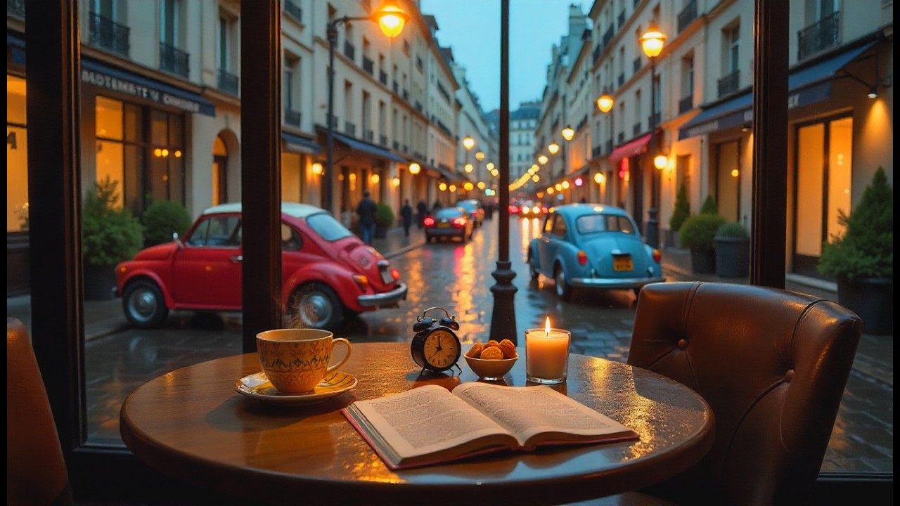 📚 Peaceful Jazz Café in the Rainy Village 🌧️ Soft Jazz Piano Ambience for Study, Work & Relaxation