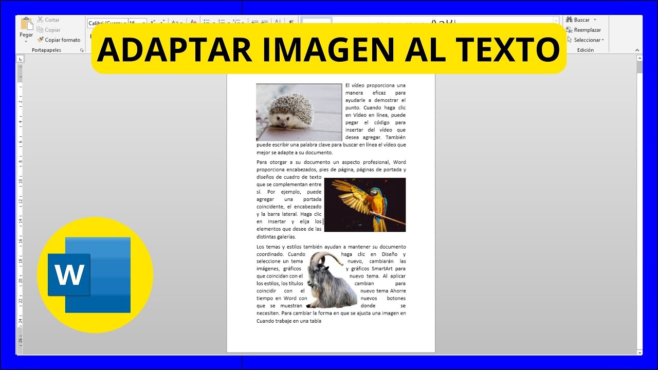 C&oacute;mo Insertar Imagen y Adaptarla a un Texto en Word