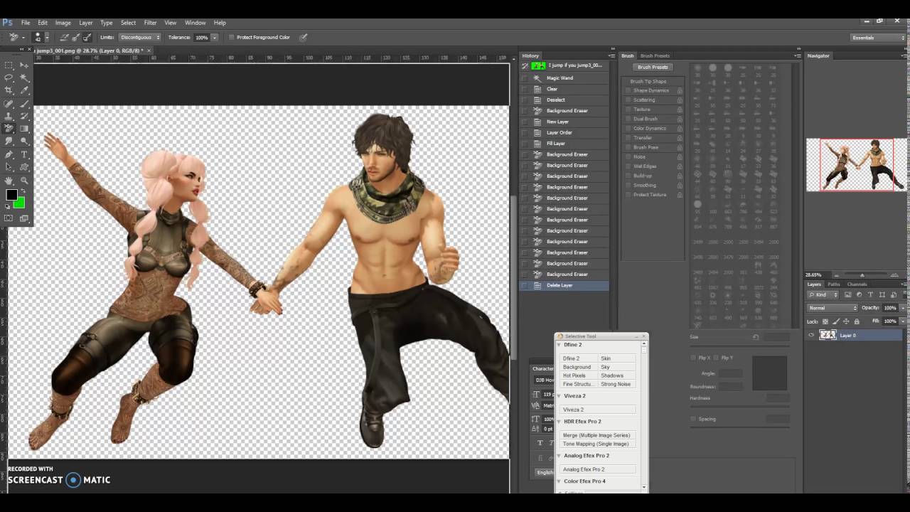 Adding a background to your green screened photo in PS (SecondLife)