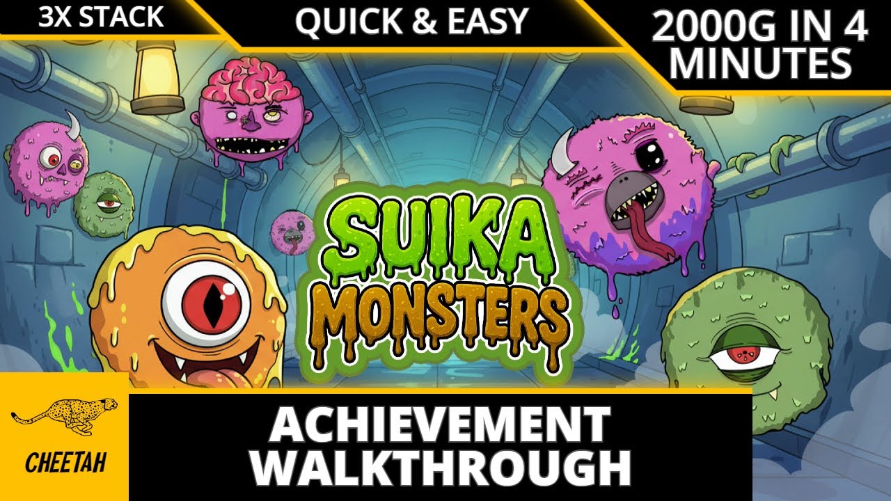 Suika Monsters - Прохождение достижения (2000G за 4 минуты) Быстро и легко наберите 6000G!