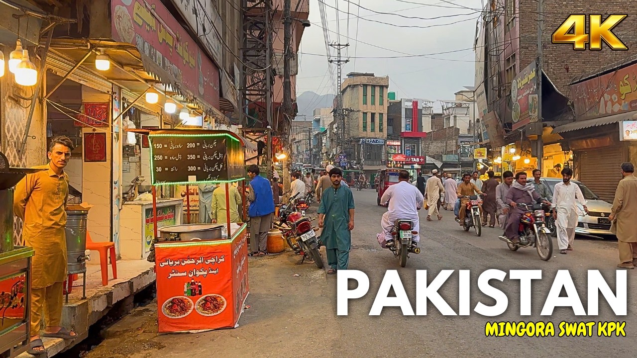 🇵🇰 Hidden Alleys of Swat: Walking Through the Vibrant Mingora City Bazar 4K 60fps