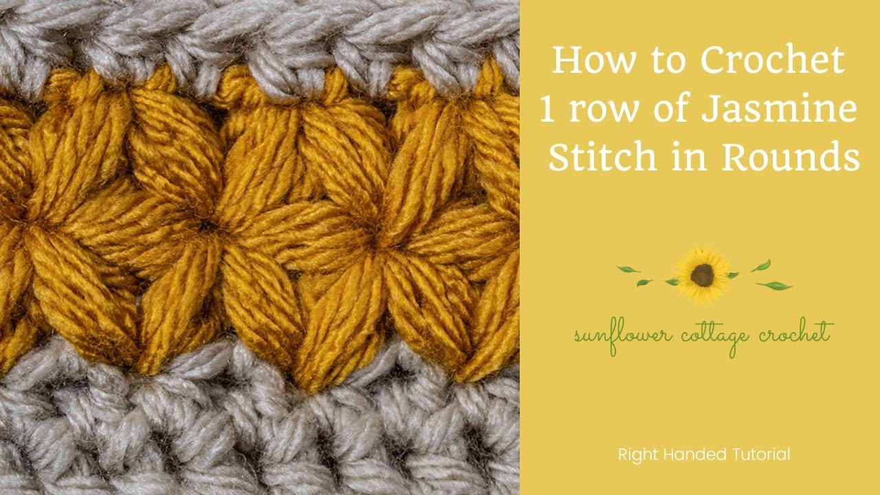 How to Crochet the Jasmine Stitch (One Round Only) | Right-Handed Intermediate Crochet Tutorial