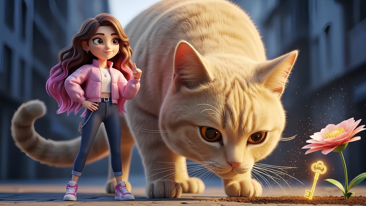 Pinky & The Guardian Cat &ndash; Magical Key Discovery | 3D Animated Kids Story