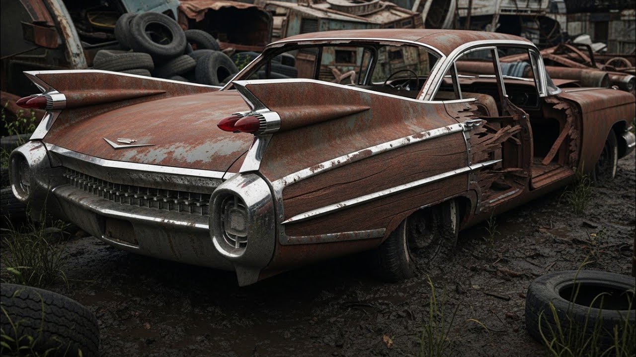 1959 Cadillac DeVille ASMR Car Restoration | Abandoned to Fully Restored Classic Luxury