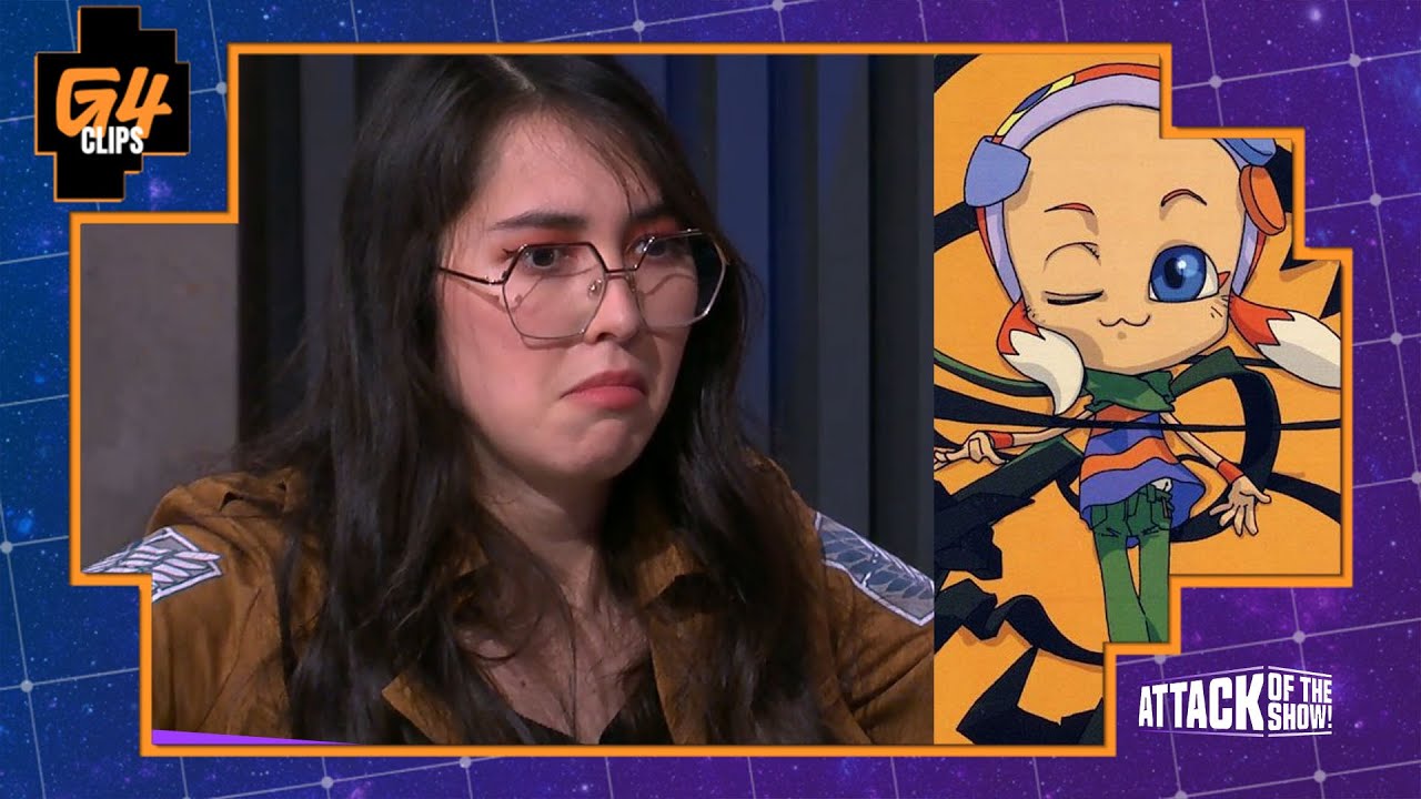 Ovilee tries to explain Stretch Panic to the crew - Attack of the Show