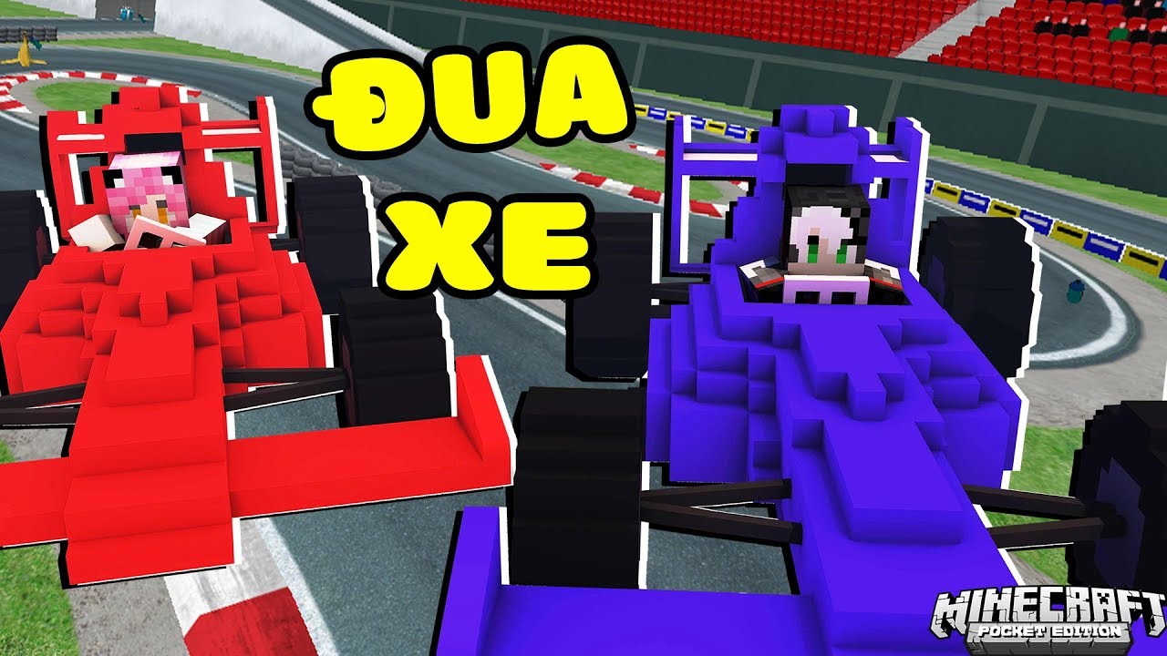 MỀU STREAM THỬ TH&Aacute;CH ĐUA XE C&Ugrave;NG REDHOOD TRONG MCPE*LẦN ĐẦU MỀU STREAM ĐUA XE H&Agrave;I NHẤT MINECRAFT