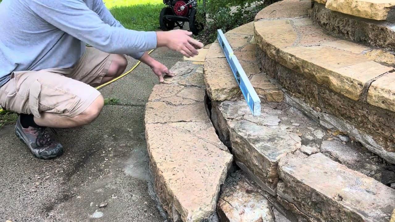 Old Curved Stone Steps Resurrected!
