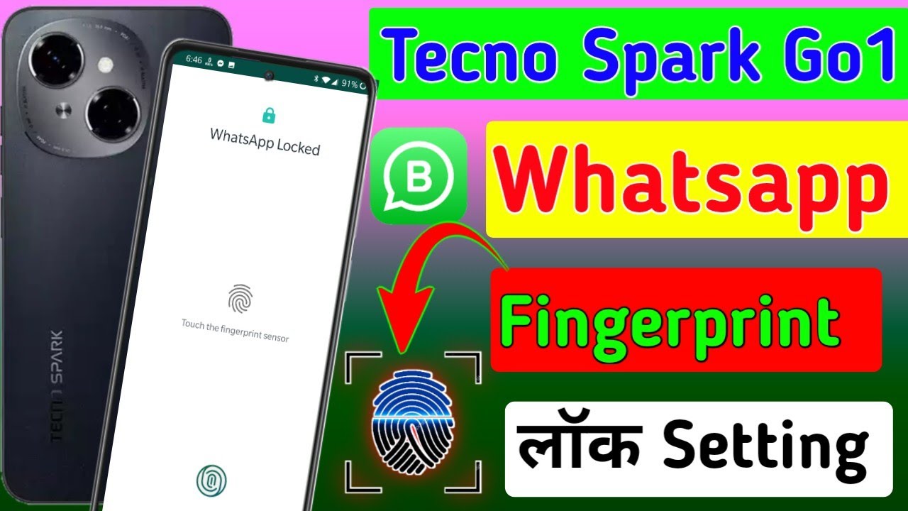 Tecno Spark Go1 me whatsapp fingerprint lock setting//how to whatsapp fingerprint lock in tecno go1