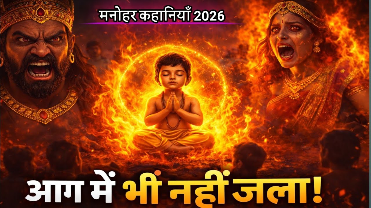 होलिका दहन की संपूर्ण कथा | भक्त प्रहलाद और हिरण्यकश्यप की कहानी 