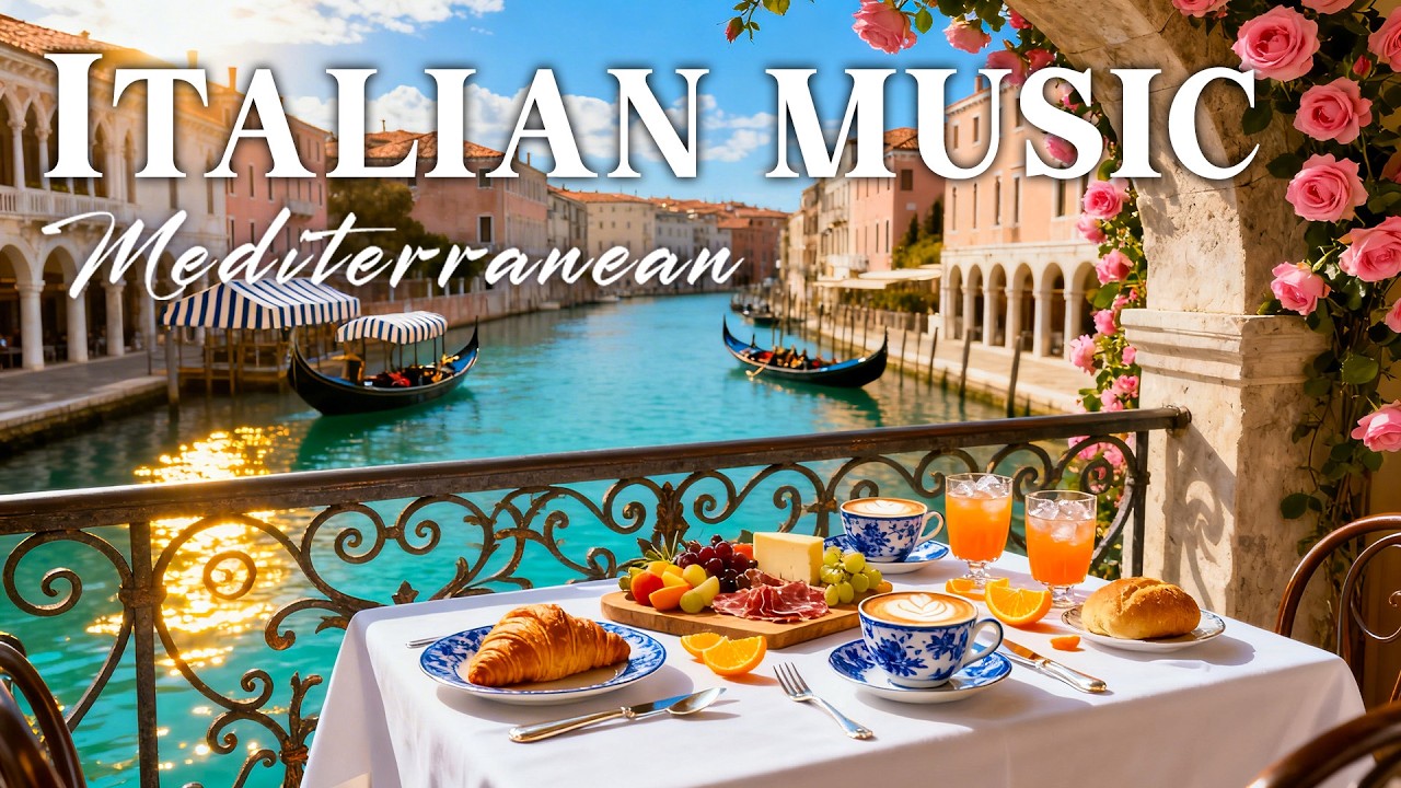 Romantic Vibes & Mediterranean Music🎶 2+ Hours Relaxing Italy Coast & Lake Como Ambience 4k