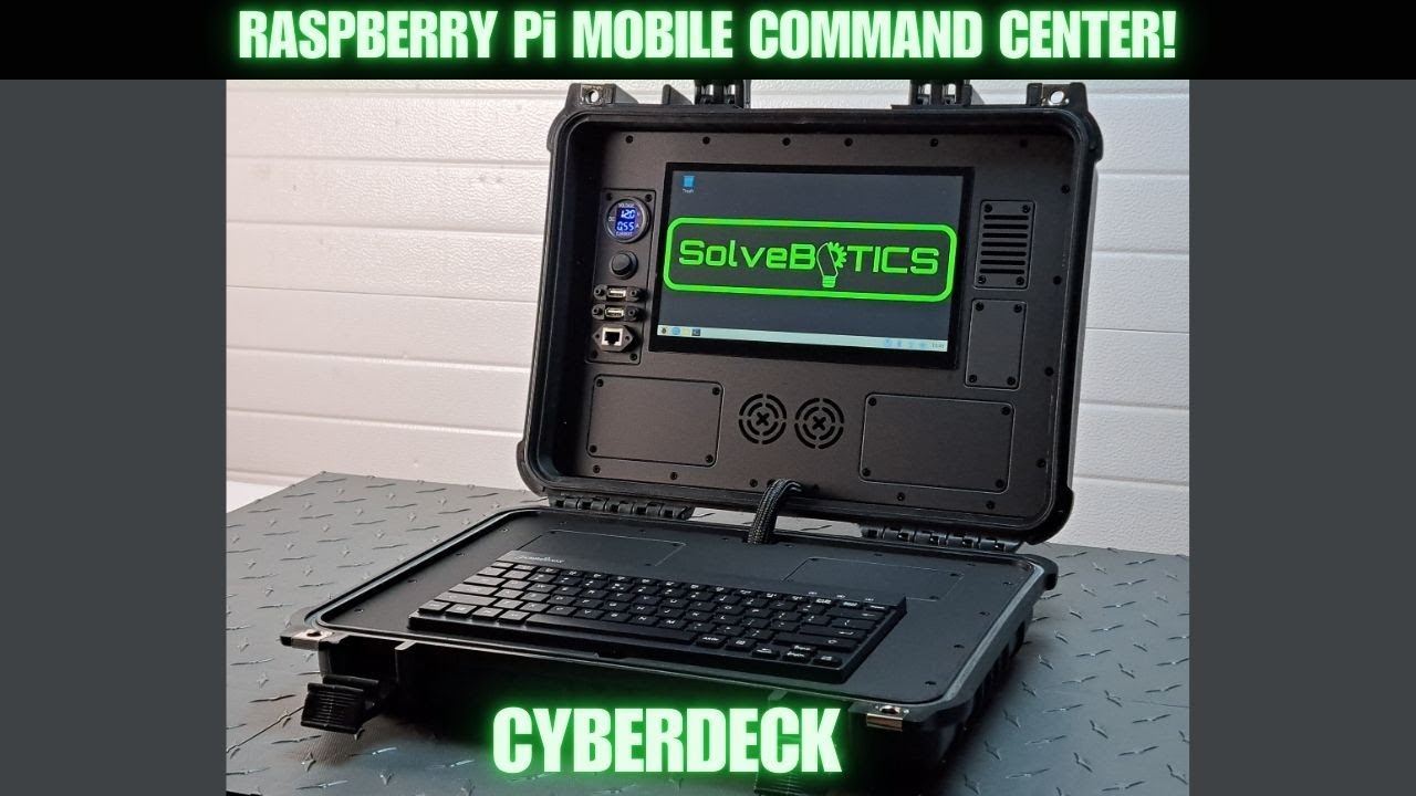 SolveBOTICS Mobile Command Center!  Cyberdeck for Raspberry Pi 4B or Pi 5.