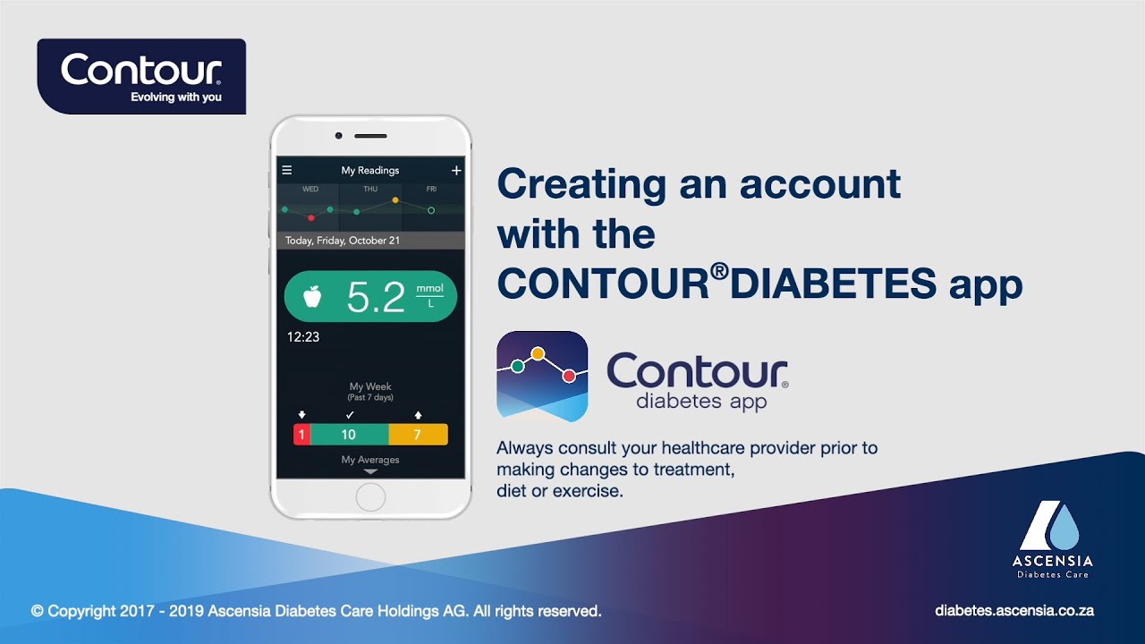Creating an account | CONTOUR DIABETES app | mmol/L | South Africa (en_ZA)